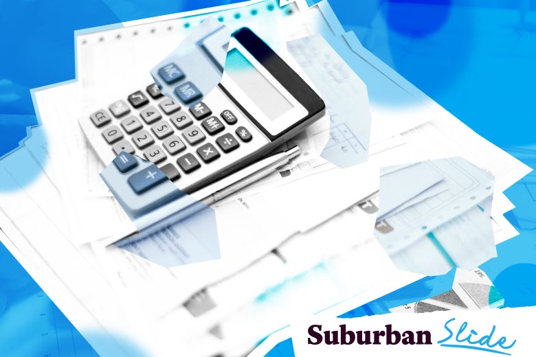 Calculator and bills.